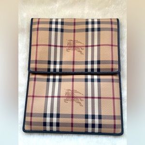 Authentic Haymarket Burberry small case-9” x 8” tablet or clutch